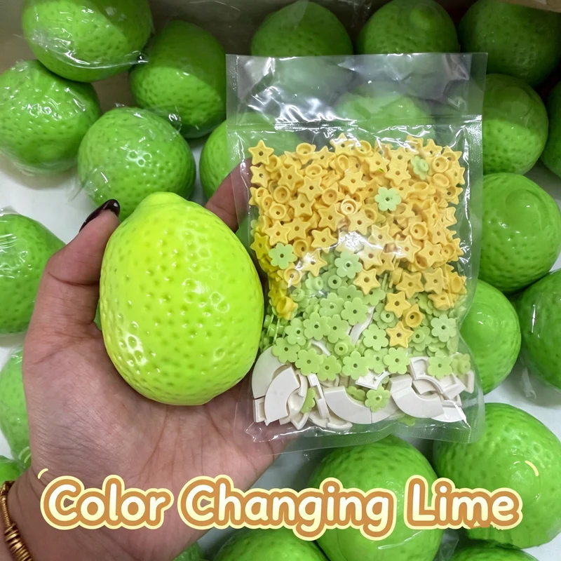 Color Changing Lime Stress Ball Squishy Stress Relief Decompression Toy