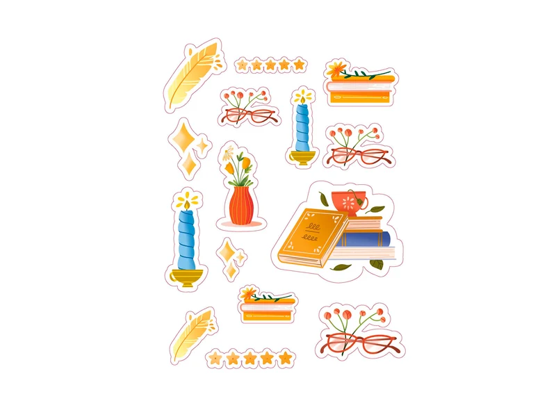Cahier de stickers - Book Lover + 700 stickers par Eva Corbisier