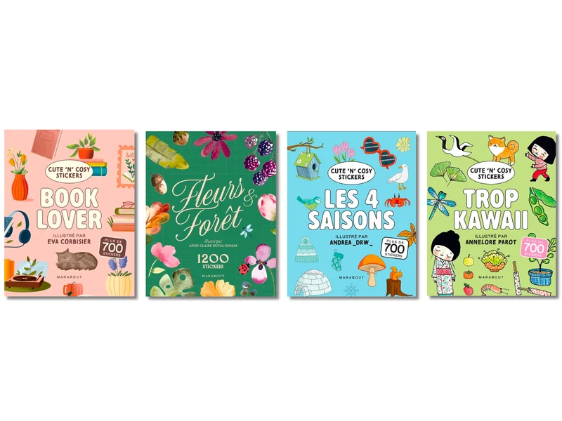 Cahier de stickers - Book Lover + 700 stickers par Eva Corbisier