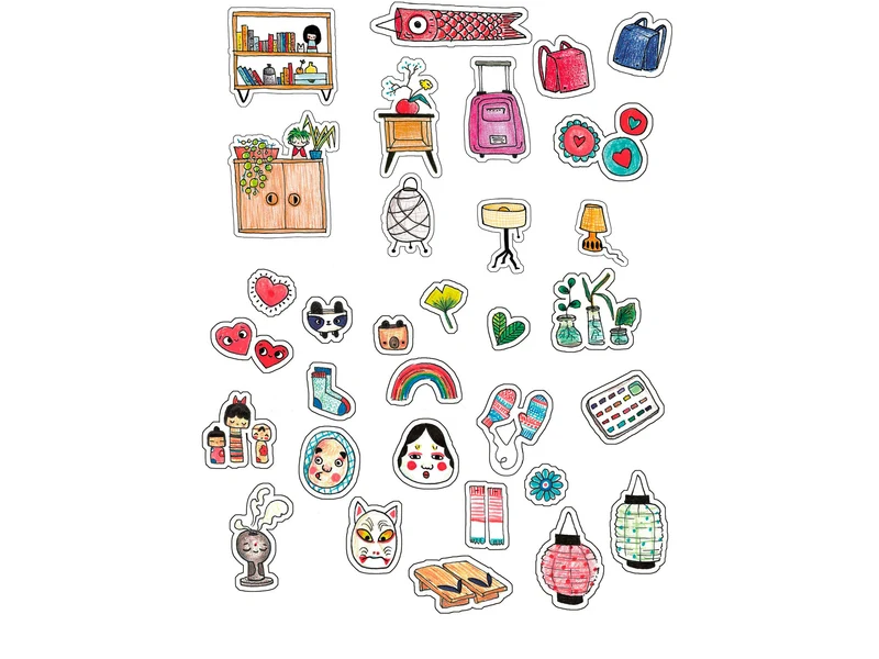 Cahier de 700 stickers -Trop kawaï par Annelore Parot