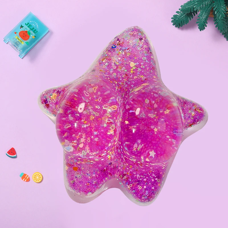 2100g Sparkling Purple Patrick Star Taba Squishy