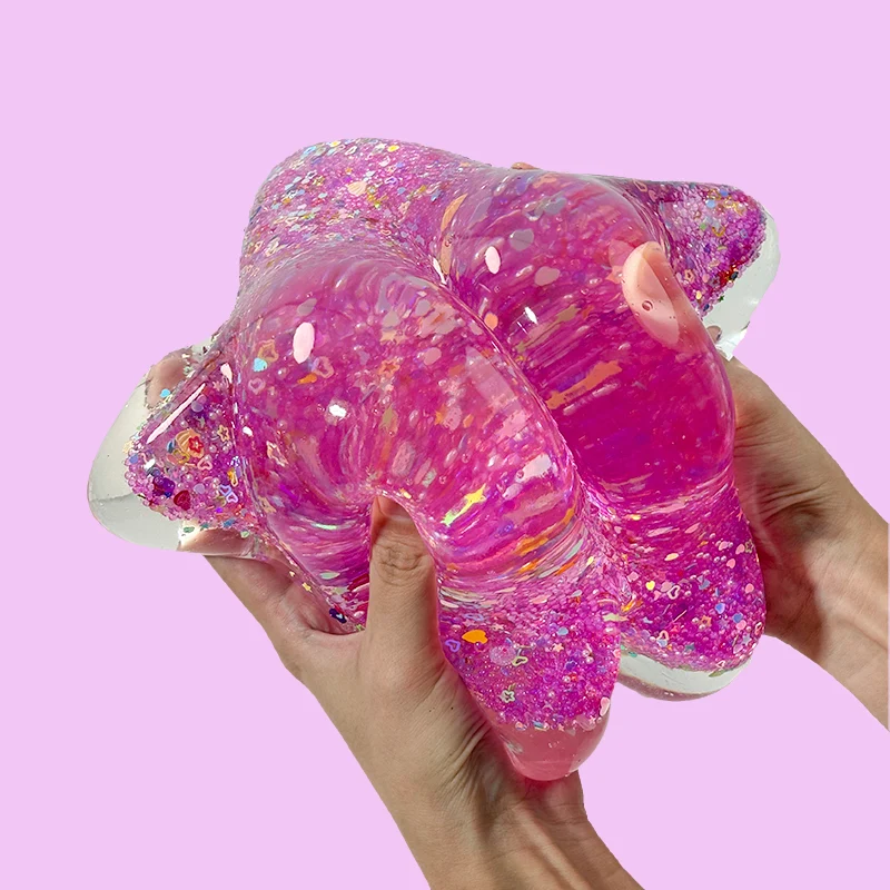 2100g Sparkling Purple Patrick Star Taba Squishy