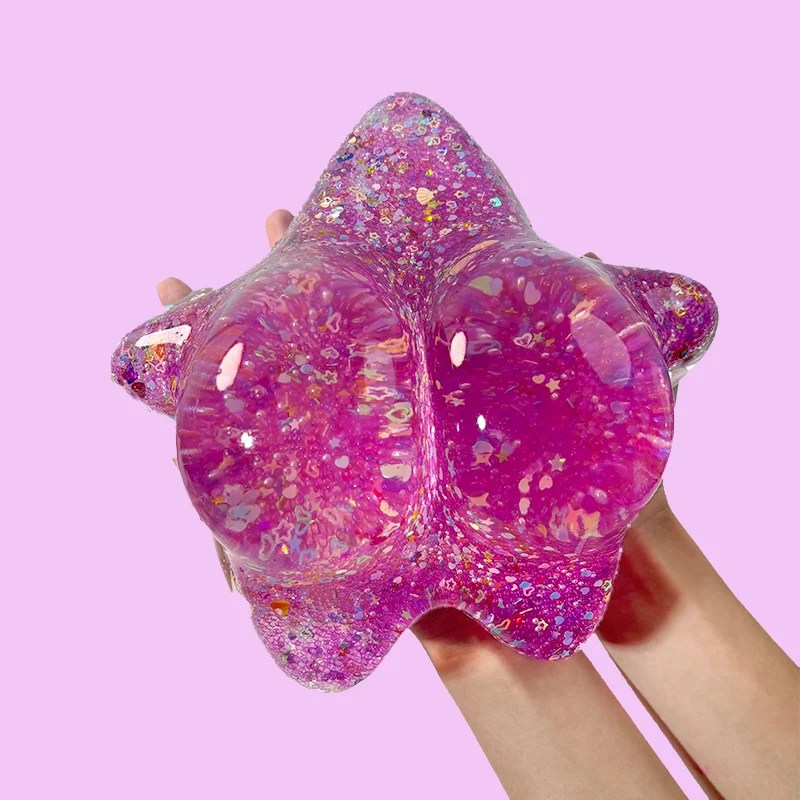 2100g Sparkling Purple Patrick Star Taba Squishy