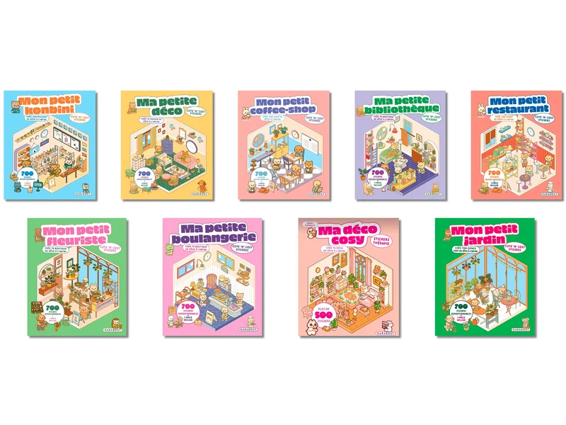 Album de 700 stickers repositionnables - Ma petite boulangerie + 1 pince incluse