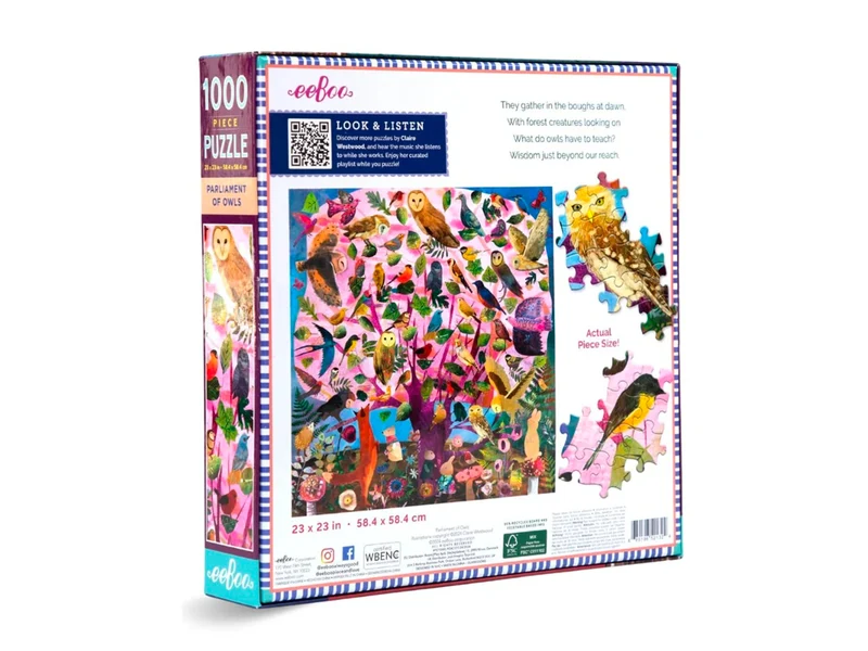 Puzzle Parliament Of Owls - 1000 pièces - Eeboo