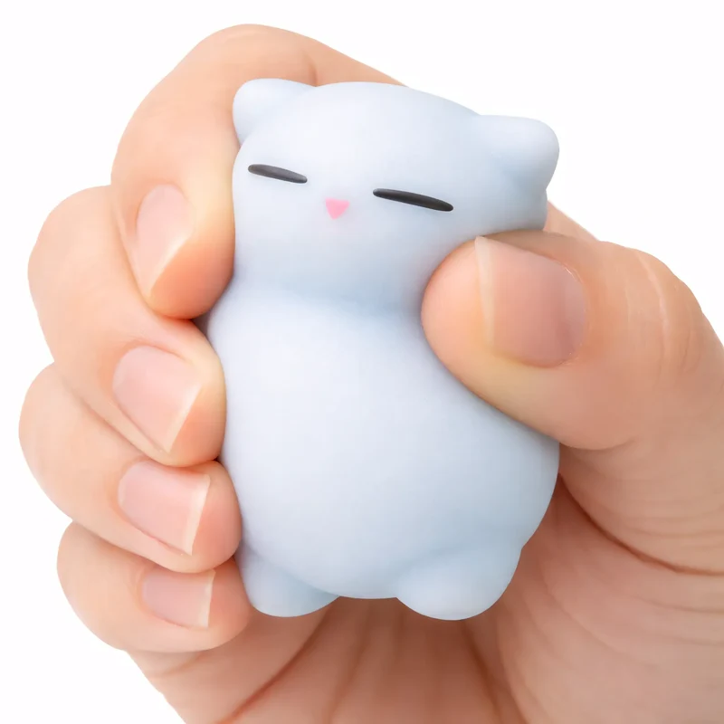 Mini Squishy Chat Bleu