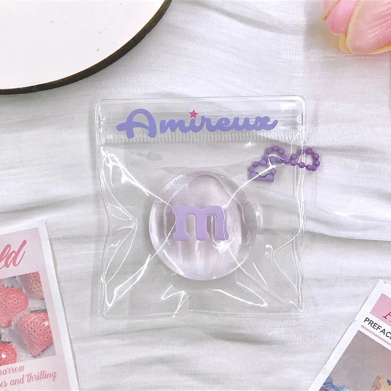 Transparent M&M Candy Squishy Stress Relief Decompression Toy