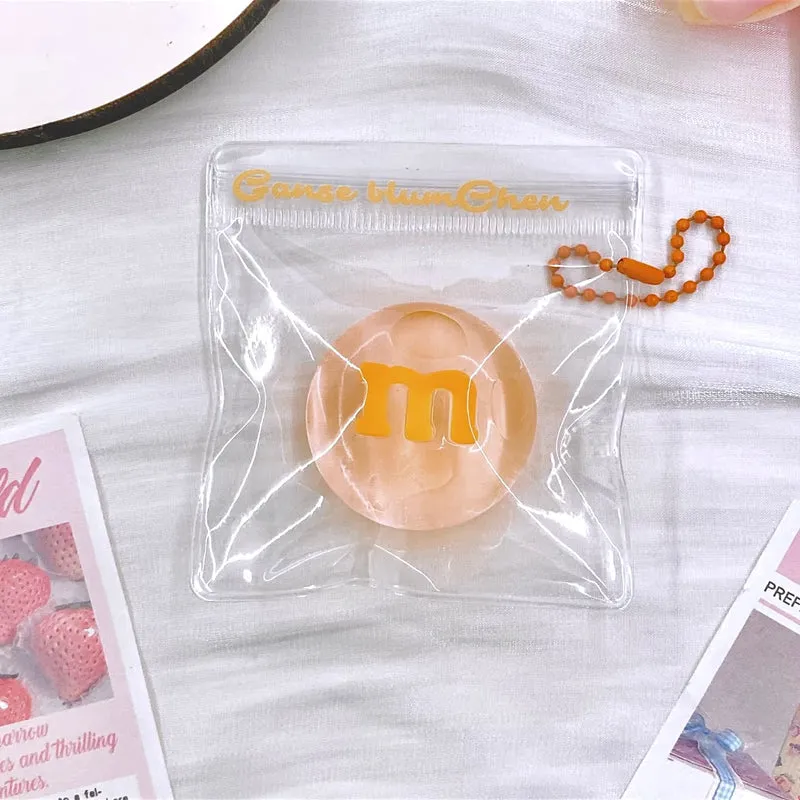 Transparent M&M Candy Squishy Stress Relief Decompression Toy