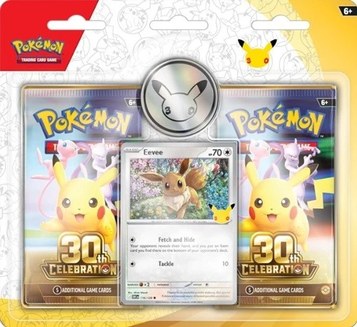 Pokemon 30th Celebration 2 Pack Blister Eevee - Blister duo Pokémon « Célébration du 30e anniversaire » – Évoli