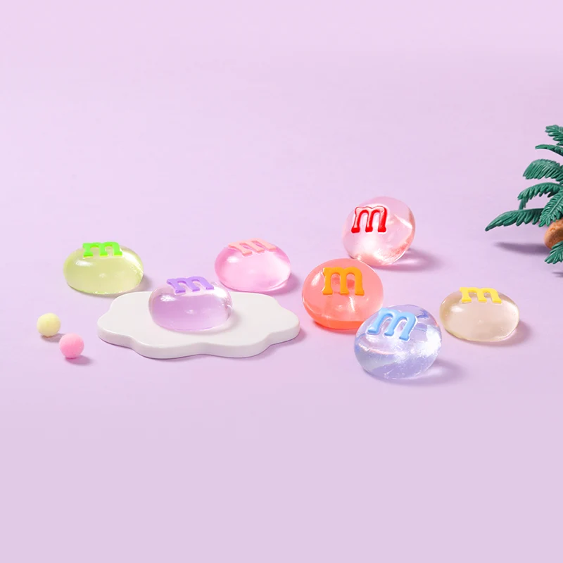 7PC Rainbow Crystal M&M Taba Squishy