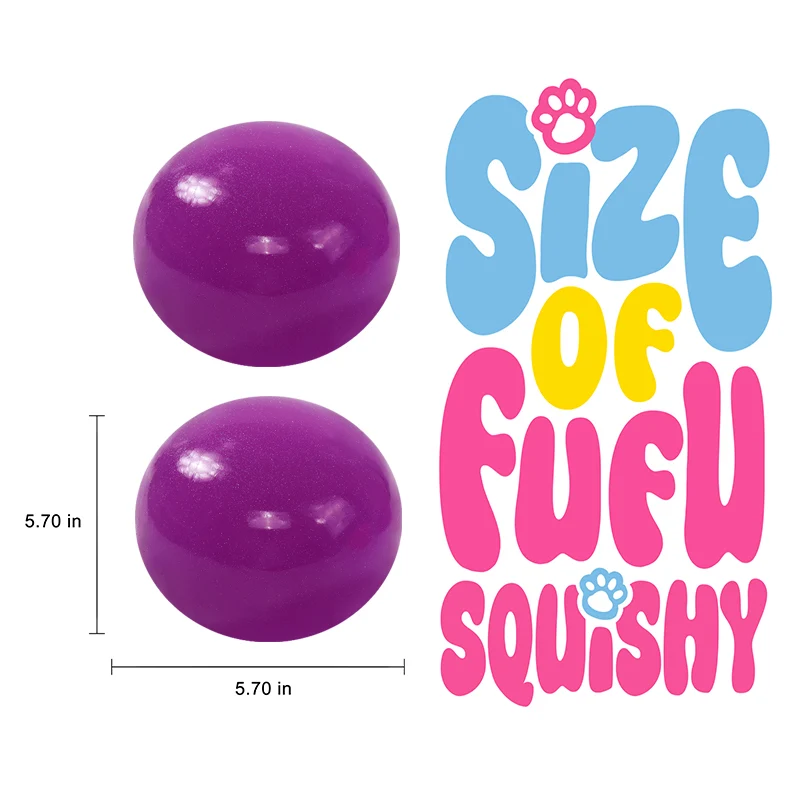 1600g Crystal Purple Ball Taba Squishy