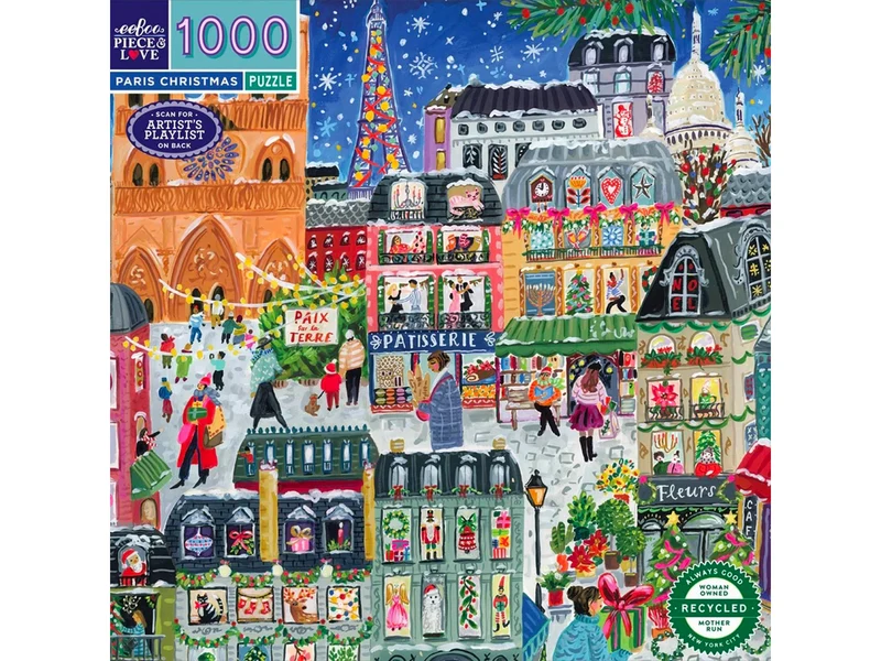 Puzzle Paris Christmas - 1000 pièces - Eeboo