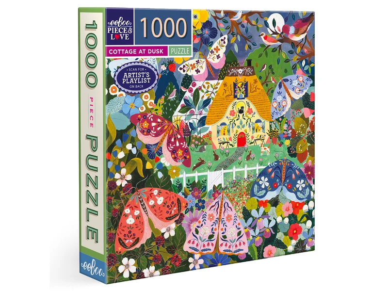 Puzzle Cottage At Dusk - 1000 pièces - Eeboo