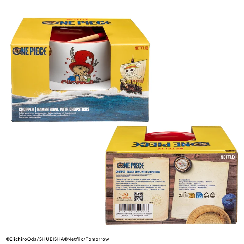 Tony Tony Chopper Ramen bowl with Chopsticks