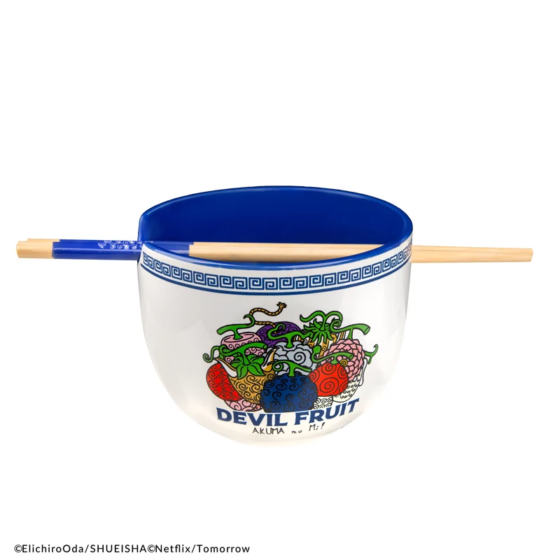 Devil Fruit Ramen bowl with Chopsticks