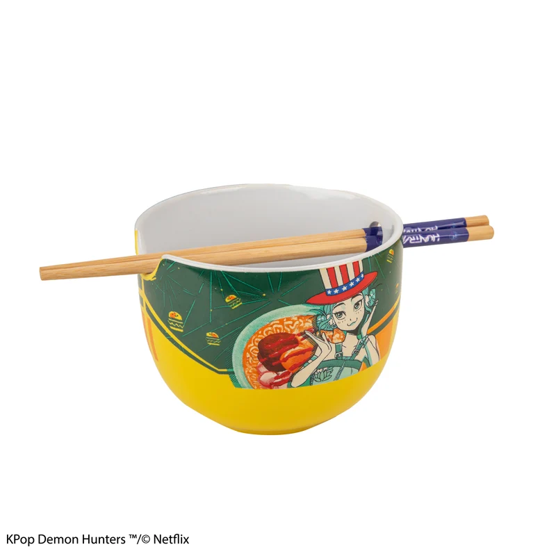 Zoey Hamburger Ramen bowl with Chopsticks