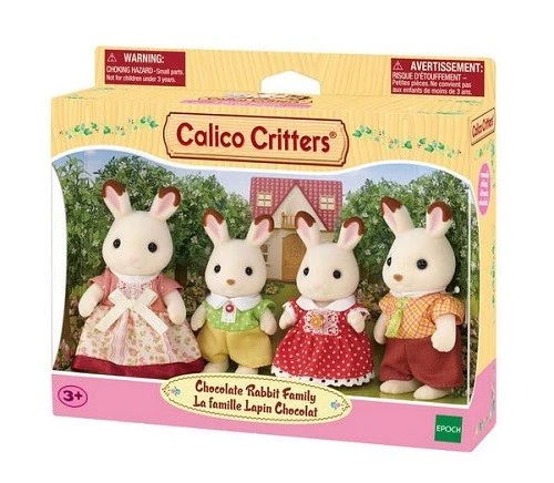 Calico Critters Chocolate Rabbit Family / Famille Lapin Chocolat