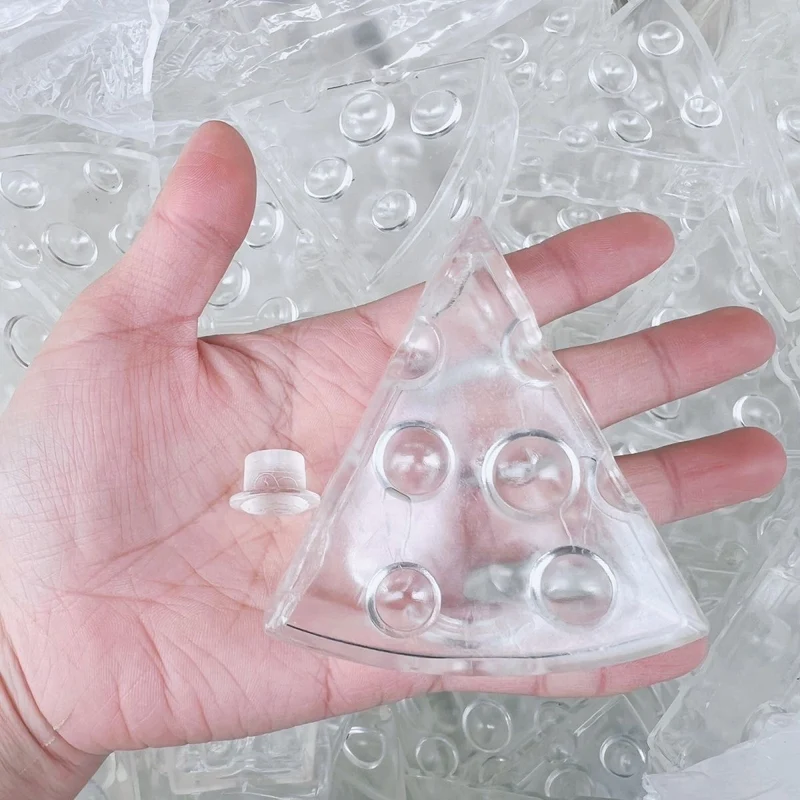 Transparent Cheese Stress Ball Skin w/ Plug