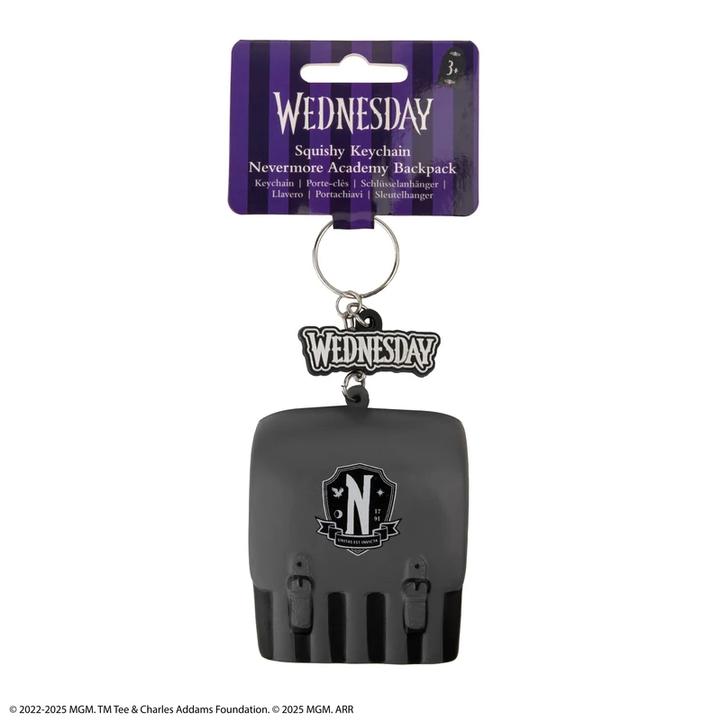 Nevermore Academy Backpack Squishy Keychain