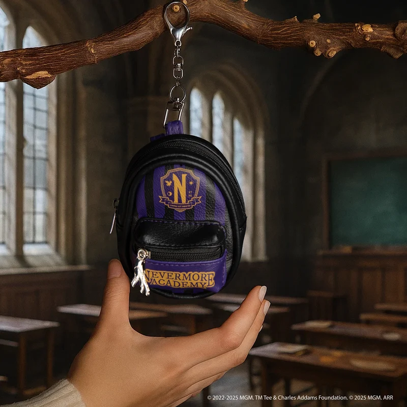Nevermore Academy Purple Keychain Pouch