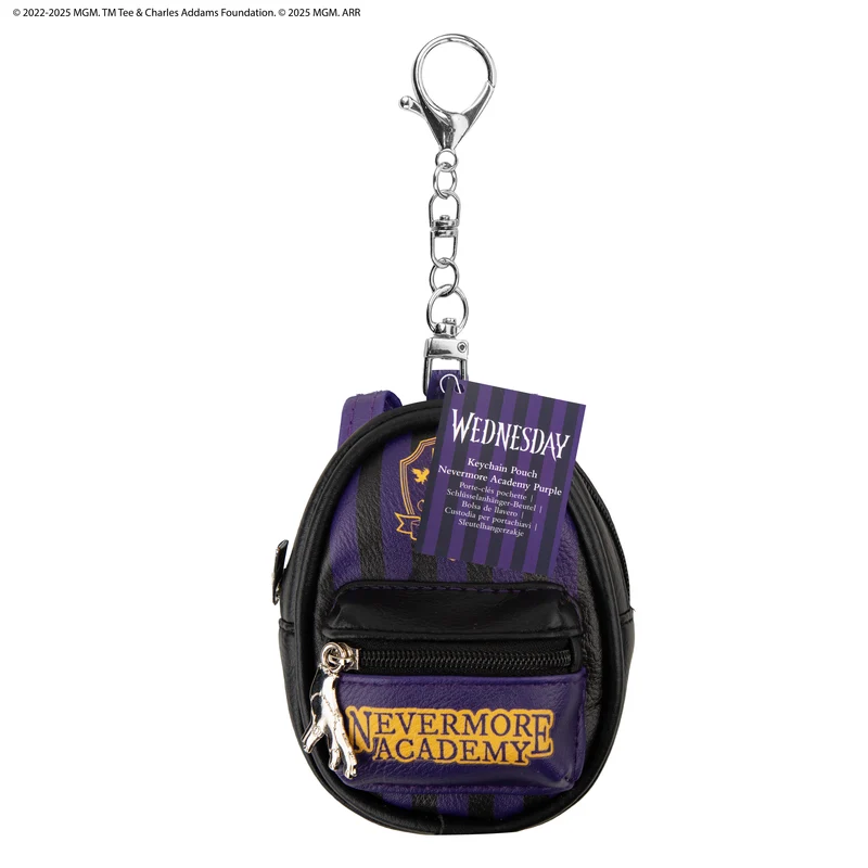 Nevermore Academy Purple Keychain Pouch