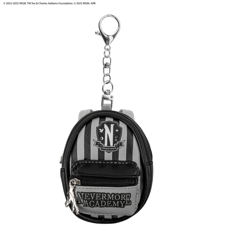 Nevermore Academy Black Keychain Pouch