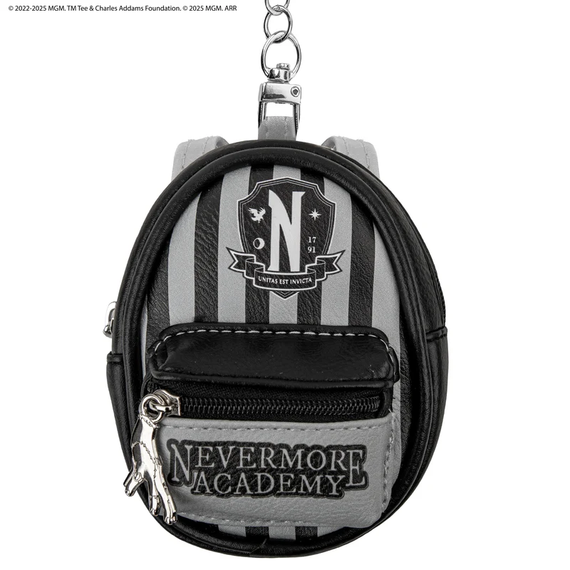 Nevermore Academy Black Keychain Pouch
