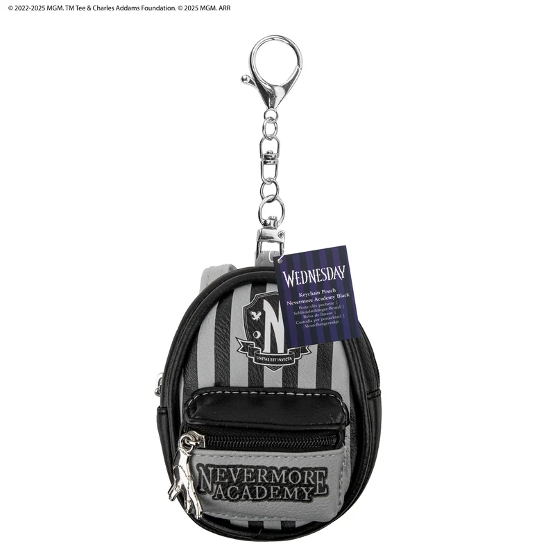 Nevermore Academy Black Keychain Pouch