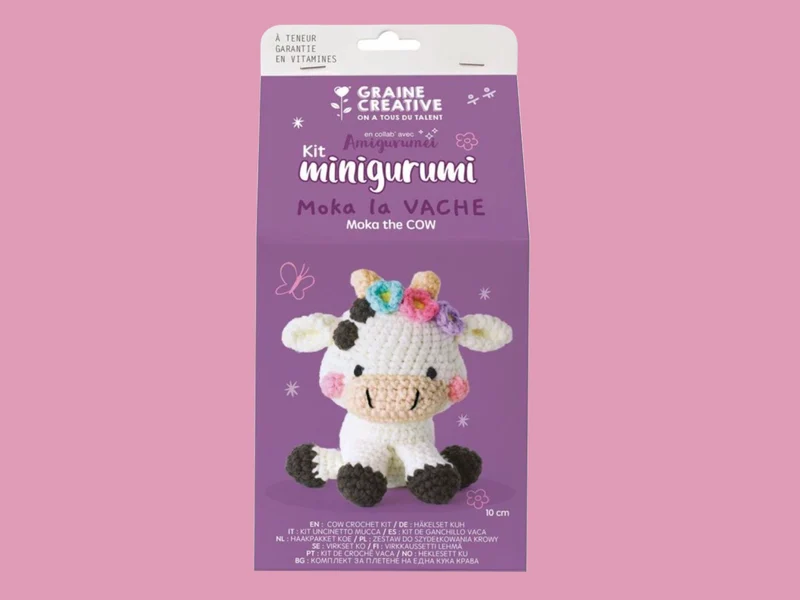 Kit crochet Minigurumi Vache - Graine Créative