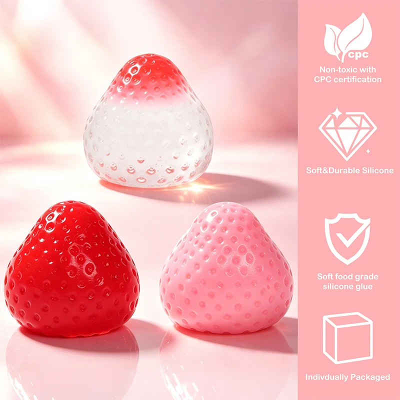 3PC Strawberry Taba Squishy Bundle Pack