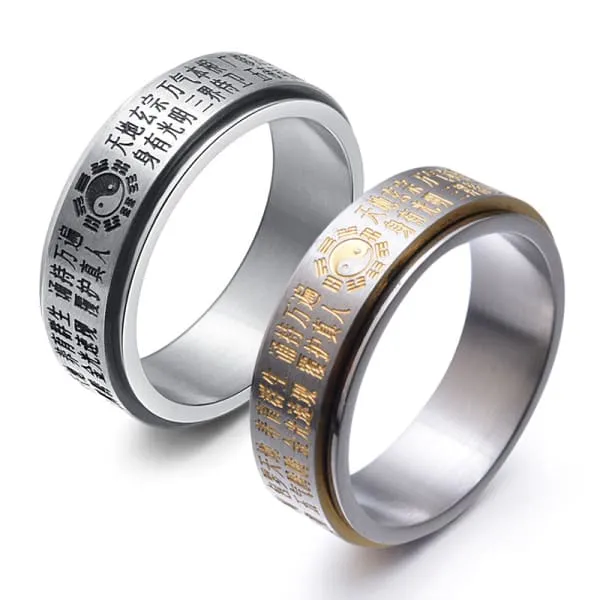 Bague Anti-Stress Anneau Signe Chinois