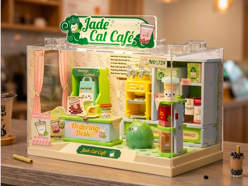 Maquette Shop in a Box - Jade Cat Café - I-Total