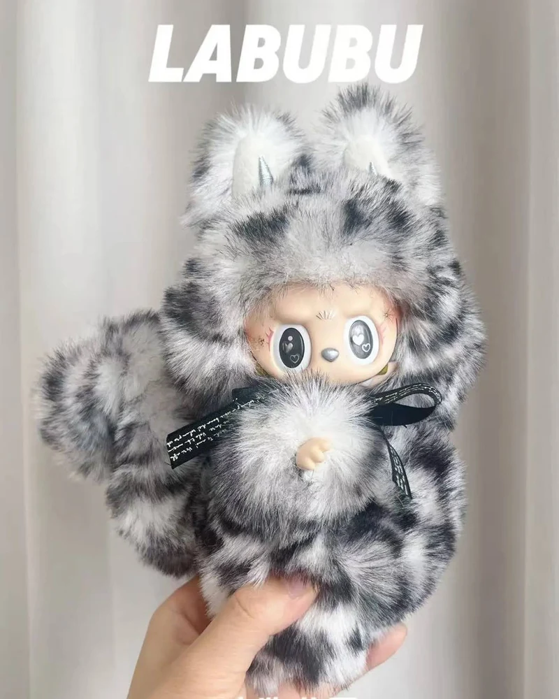 18cm Retrofit Fox Labubu Plush Toy - Handmade Unique Labubu Custom Design