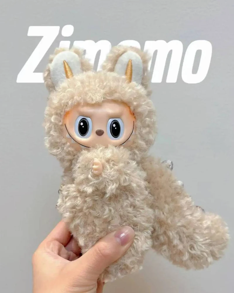 18cm Retrofit Fox Labubu Plush Toy - Handmade Unique Labubu Custom Design