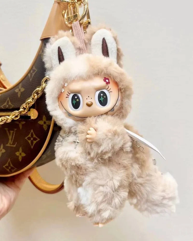 18cm Retrofit Fox Labubu Plush Toy - Handmade Unique Labubu Custom Design