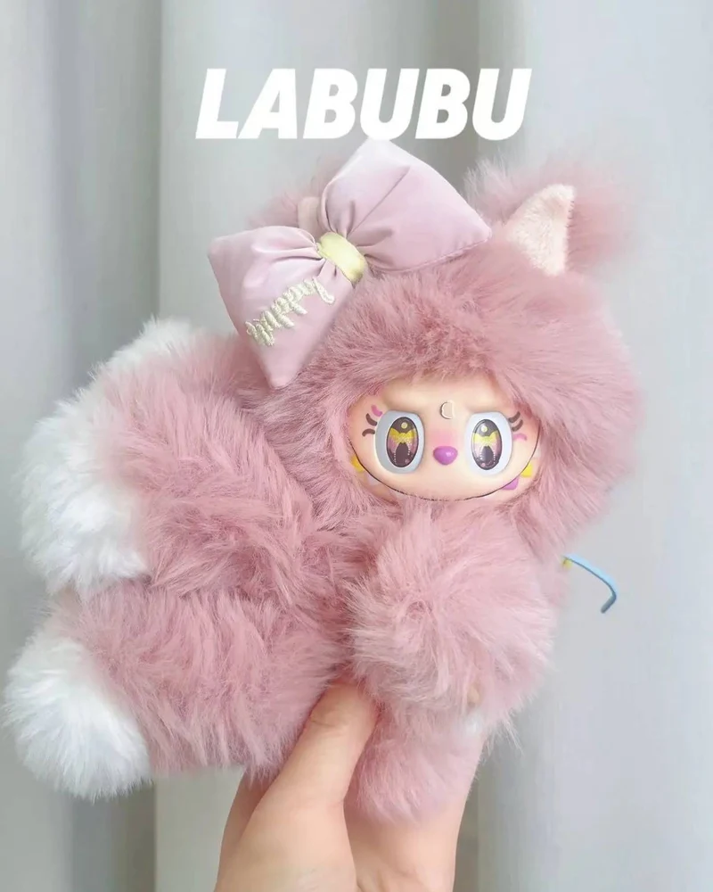 18cm Retrofit Nine-Tails Labubu Plush Toy - Handmade Unique Labubu Custom Design