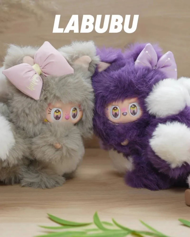 18cm Retrofit Nine-Tails Labubu Plush Toy - Handmade Unique Labubu Custom Design