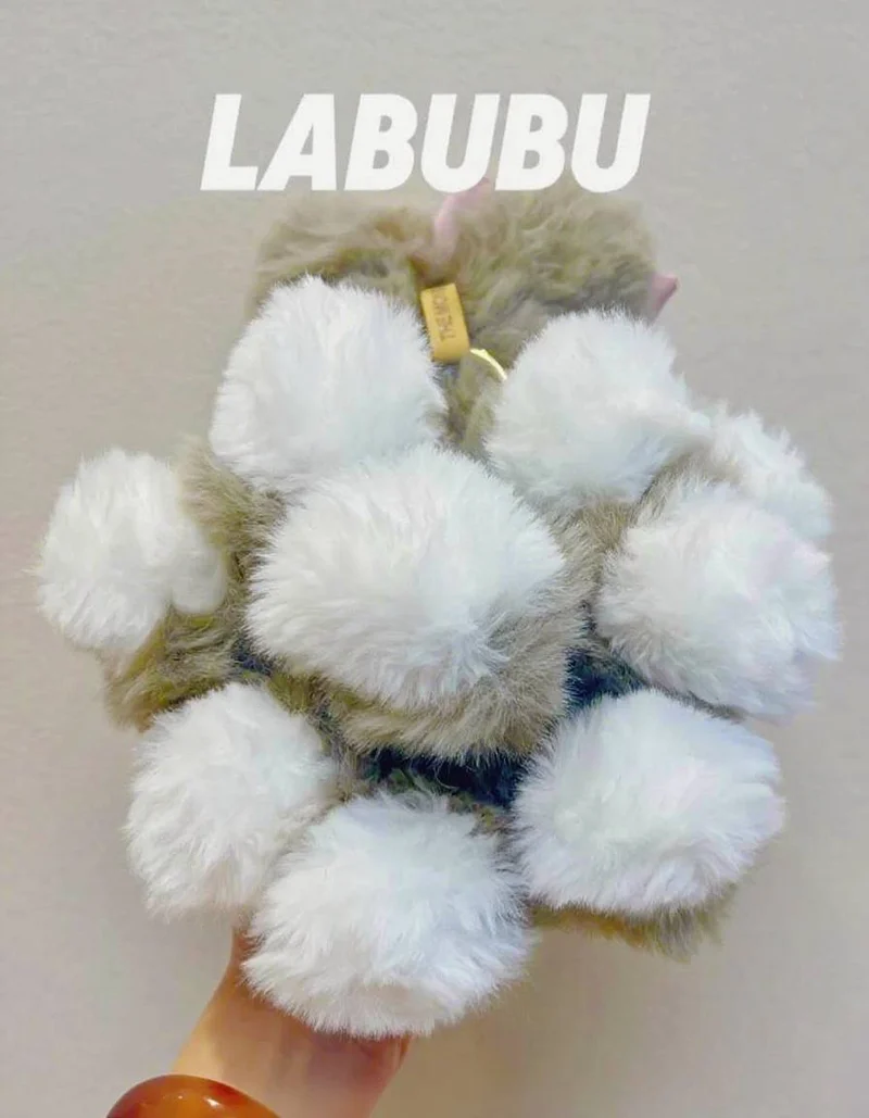 18cm Retrofit Nine-Tails Labubu Plush Toy - Handmade Unique Labubu Custom Design