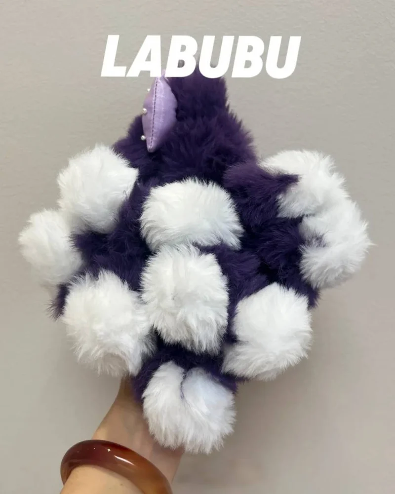18cm Retrofit Nine-Tails Labubu Plush Toy - Handmade Unique Labubu Custom Design