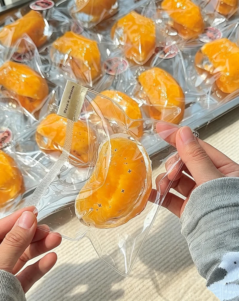 Transparent Orange Jelly Taba Squishy Stress Relief Decompression Toy