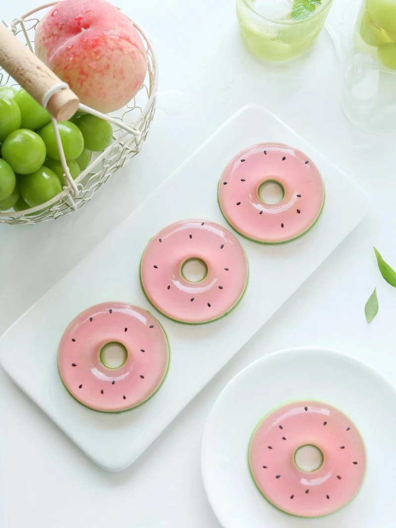 🍩 Watermelon Donuts Squishy Stress Relief Decompression Toy