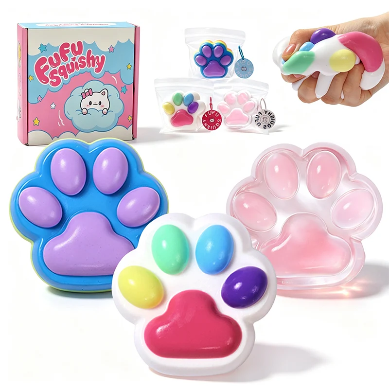 3PC Cat PawTaba Squishy Bundle Pack