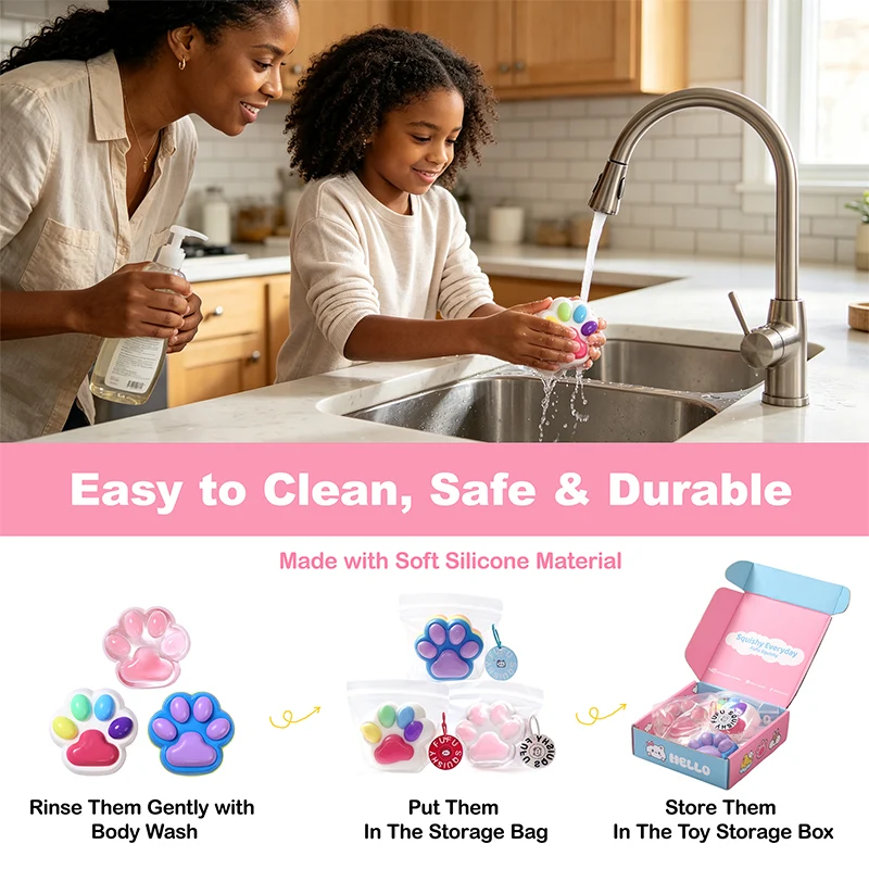 3PC Cat PawTaba Squishy Bundle Pack