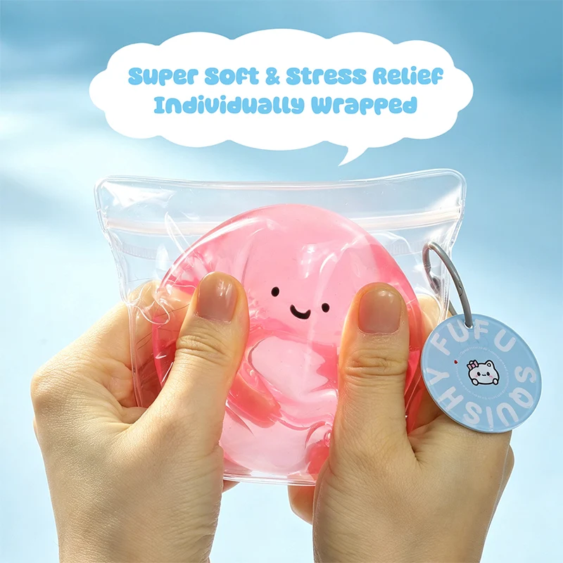 4PC Crystal Smile Ball Taba Squishy Bundle Pack