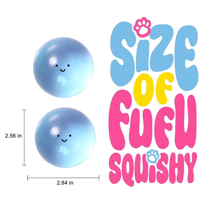 4PC Crystal Smile Ball Taba Squishy Bundle Pack