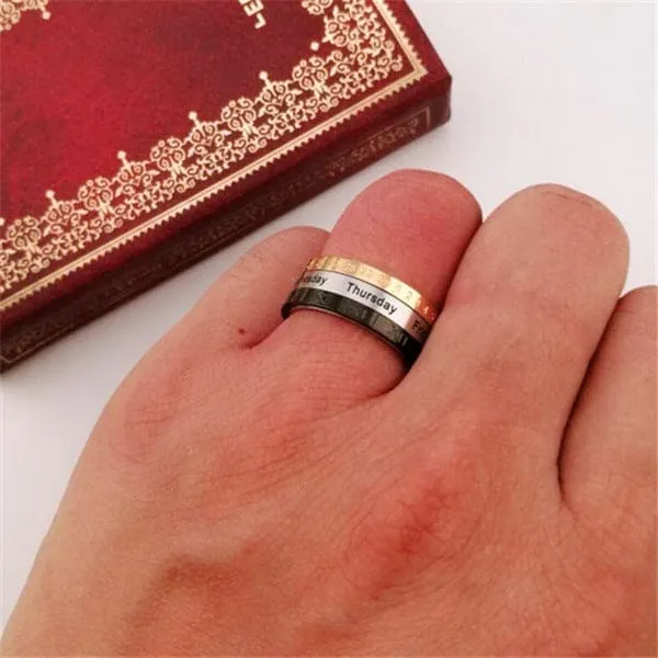 Bague Anti-Stress Anneau Calendrier