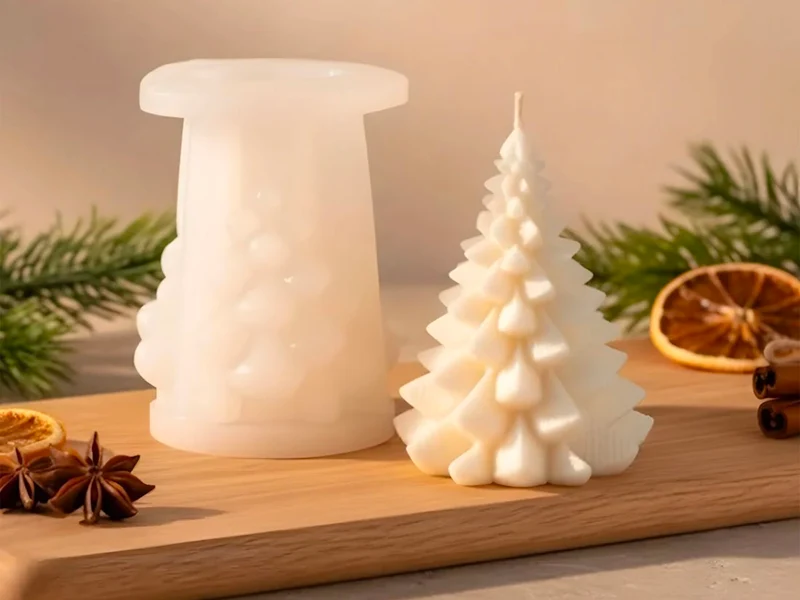 Kit DIY Bougie Sapin Noel Enneigé - Graine Créative