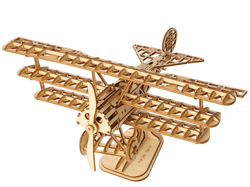 Maquette miniature Avion Bi-Plane - Robotime