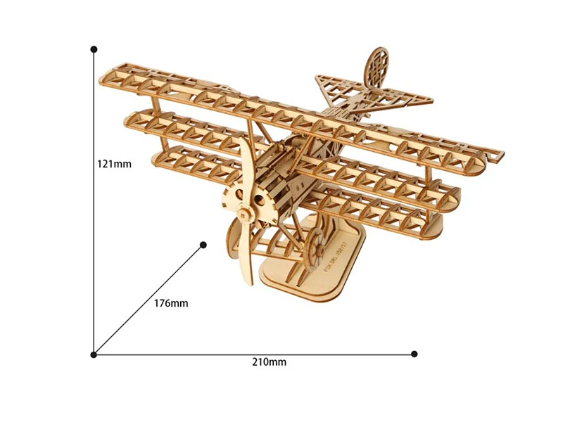 Maquette miniature Avion Bi-Plane - Robotime
