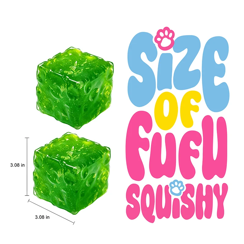 FUFUSQUISHY Jumbo Cheese Squishy Fidget Toy Stress Ball